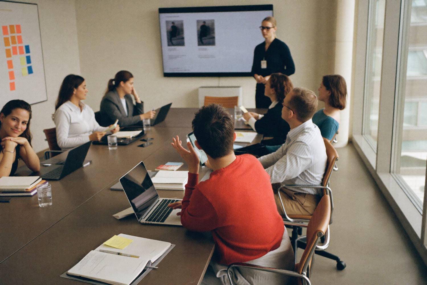 A team working through an operational process